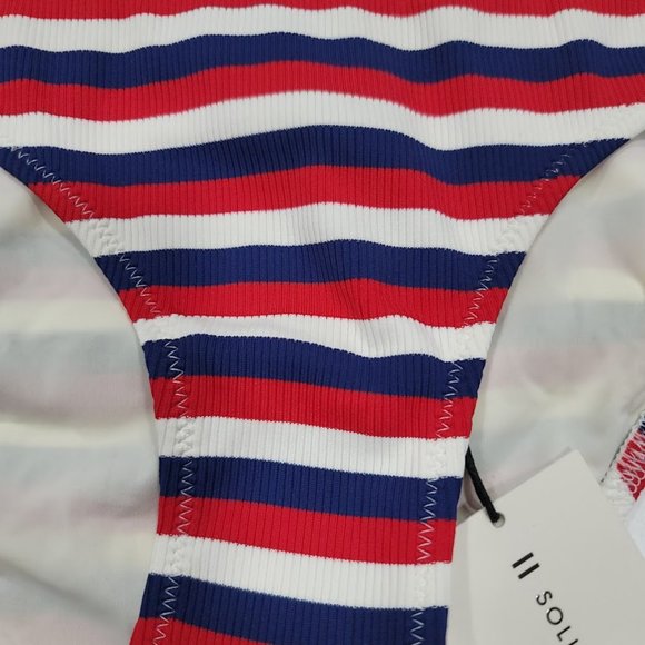 Solid & Striped Elle Bikini Bottom in American Rib Stripe Size Medium - Picture 3 of 10